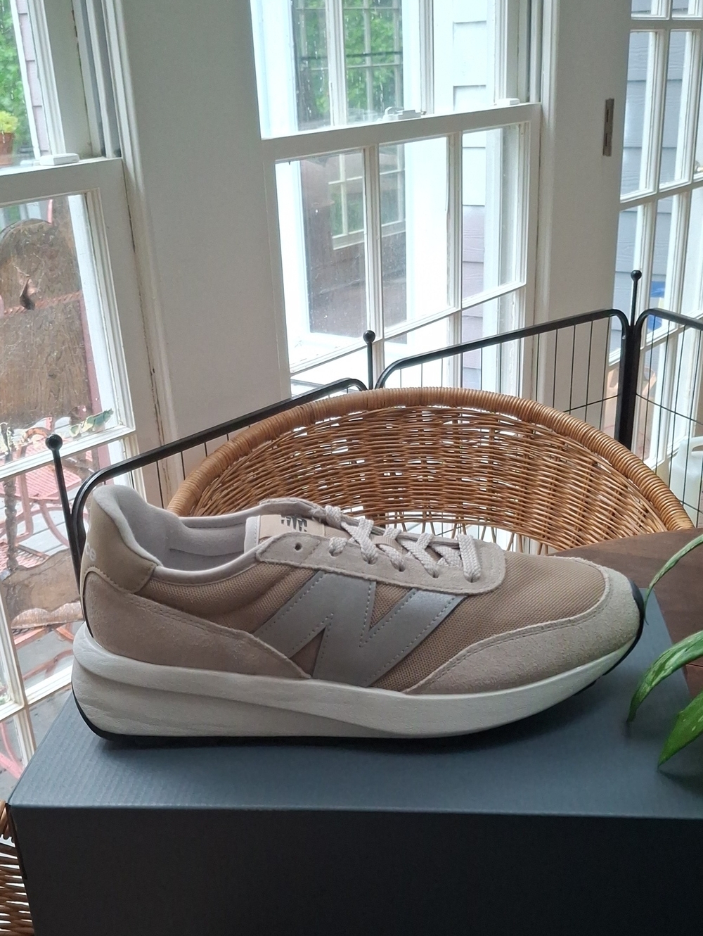 New Balance Men’s Taupe and Light Gray Casual Sneaker